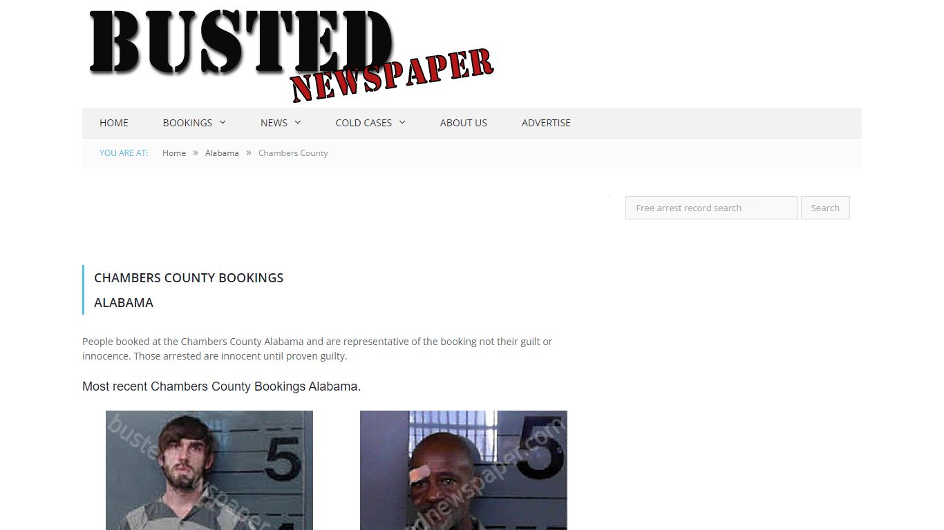 Chambers County, AL Mugshots - BUSTEDNEWSPAPER.COM